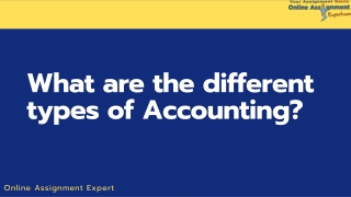 What are the different types of Accounting?