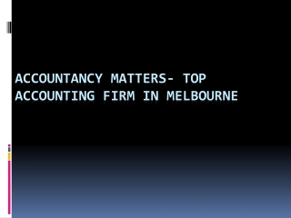 Accountancy Matters- Top accounting firm in Melbourne
