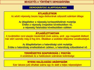 BEVEZETÉS A TÖRTÉNETI DEMOGRÁFIÁBA