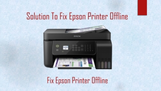 Solution To Fix Epson Printer Offline