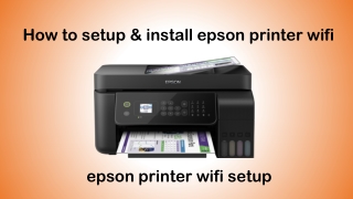 How to setup & install epson printer wifi