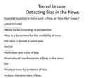 Tiered Lesson: Detecting Bias in the News