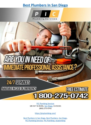 Best Plumbers In San Diego
