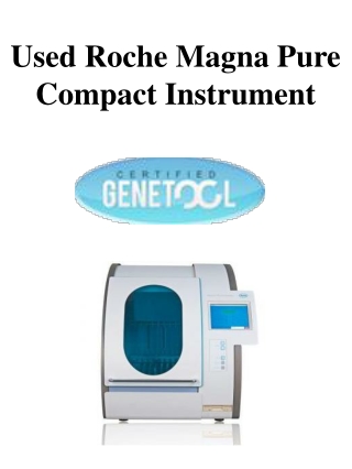 Used Roche Magna Pure Compact Instrument