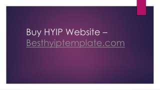Buy HYIP Website