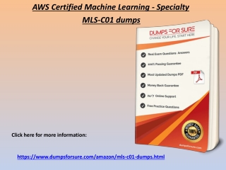 MLS-C01 Dumps PDF | 100% Pass Guarantee on MLS-C01 Exam