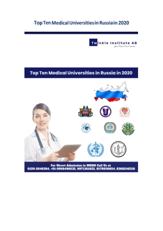 Top Ten Medical Universities in Russia in 2020