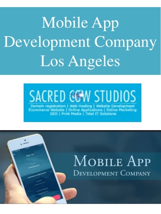 Mobile App Development Company Los Angeles