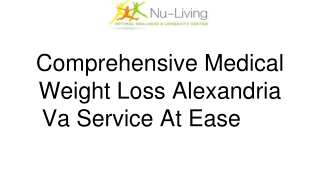 Get A Comprehensive Medical Weight Loss Alexandria Va Service At Ease