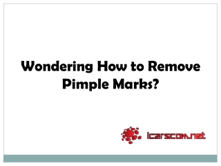 How to Remove Pimple Marks