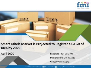 Smart Labels Market to Face a Significant Slowdown in 2020, as COVID-19 Sets a Negative Tone for Investors