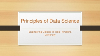 Principles of Data Science - Avantika University