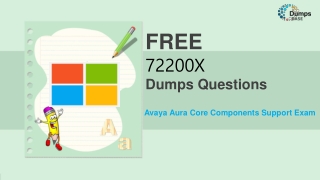 2020 Avaya 72200X Real Exam Dumps DumpsBase