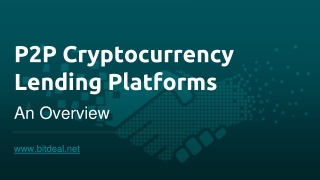 P2P Cryptocurrency Lending Platforms Explained