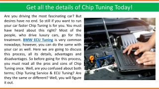 Get all the details of Chip Tuning Today!