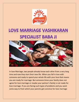 Love Marriage Vashikaran Specialist Babaji