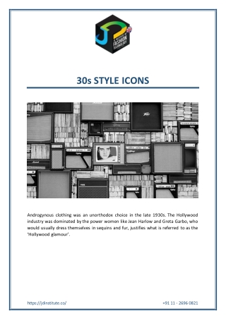 30s STYLE ICONS