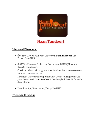 Naan Tandoori indian restaurant adelaide, SA - 15% Off