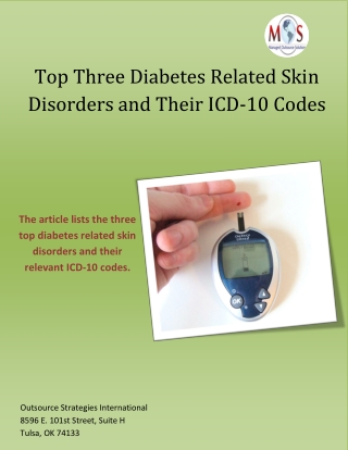 Top Three Diabetes Related Skin Disorders and Their ICD-10 Codes