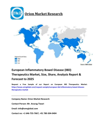 European Inflammatory Bowel Disease (IBD) Therapeutics Market will experience a noticeable growth during the Forecast pe
