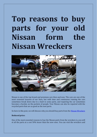 Nissan Wreckers