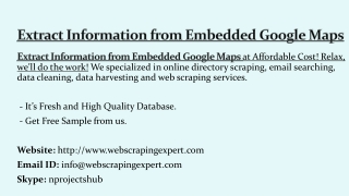 Extract Information from Embedded Google Maps