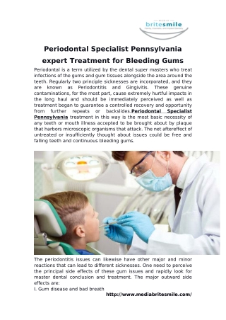 Periodontal Specialist Pennsylvania expert Treatment for Bleeding Gums