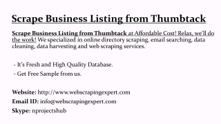 Scrape Business Listing from Thumbtack