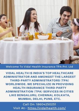 Health Insurance TPA Bengaluru | Vidal Health TPA