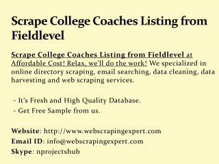 Scrape College Coaches Listing from Fieldlevel