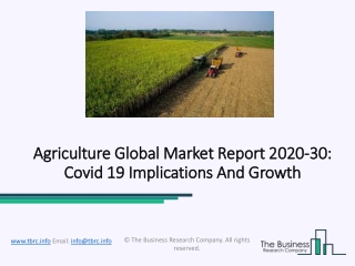 Agriculture Market Detailed Analysis Of Current Industry Growth 2020