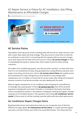 Best Window AC And Split AC Repair Service in Patna