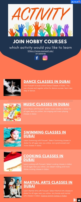 Join Hobby Courses in Dubai with Pusueit