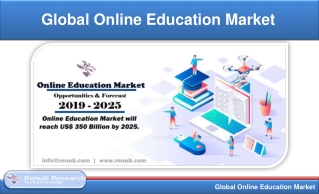 Global Online Education Market will be US$ 350 Billion by 2025