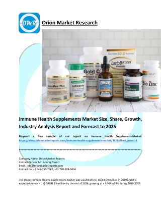 Immune Health Supplements Market