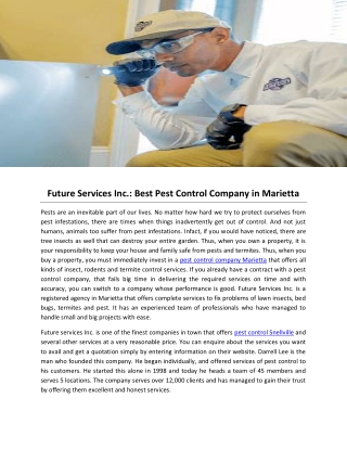 Future Services Inc.: Best Pest Control Company in Marietta