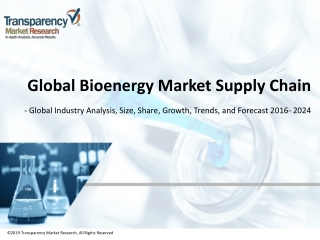 GLOBAL BIOENERGY MARKET TO EXPAND AT A 4.9% OVER THE 2016 AND 2024