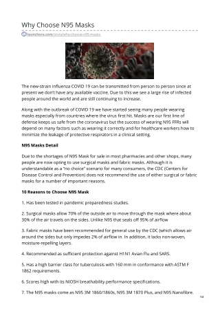Why Choose N95 Masks