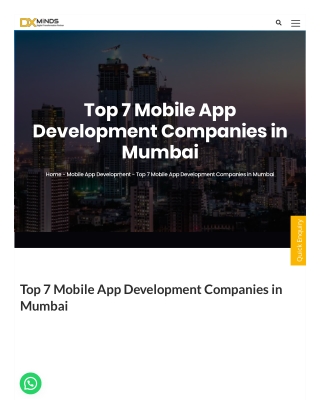 Top Mobile App Development Company in Mumbai - DxMinds