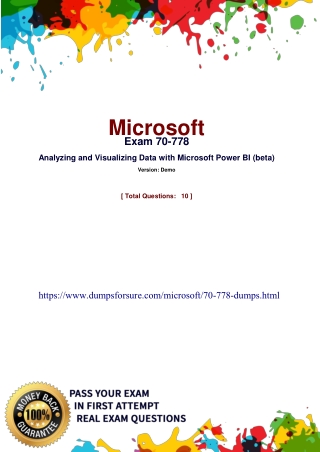 2020 Microsoft 70-778 dumps -70-778 PDF Dumps - DumpsforSure