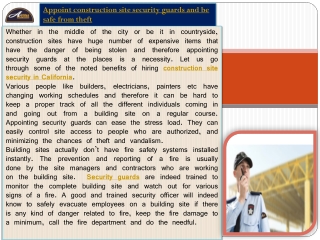 Construction Site Security
