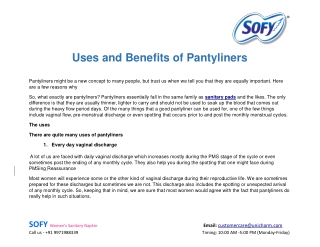 Uses and Benefits of Pantyliners