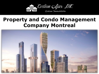Property and Condo Management Company Montreal