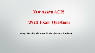 New Avaya ACIS 7392X Exam Questions Killtest - 100% Passing Materials