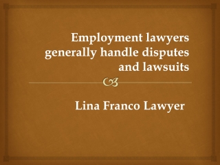 Lina Franco Esq - What can an employment attorney do for you USA