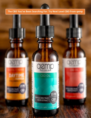 The CBD You’ve Been Searching For: Try Next Level CBD From qemp