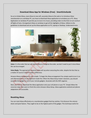 Download Alexa App for Windows (Free) - SmartEchoGuide