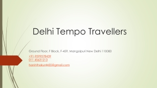 Tempo traveller on rent delhi