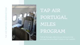 TAP AIR PORTUGAL MILES PROGRAM