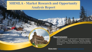 SHIMLA - Market Research and Opportunity Analysis Report